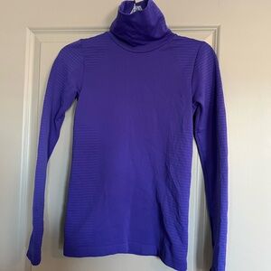 Athleta Purple Flurry Downslope Stretch Turtleneck Size XS